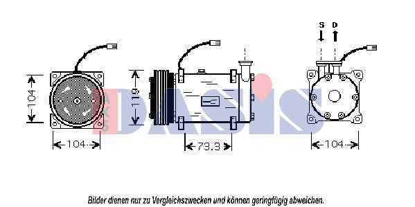 Kompressor, Klimaanlage AKS Dasis 850730N Kompressor, Klimaanlage AKS Dasis 850730N von AKS Dasis