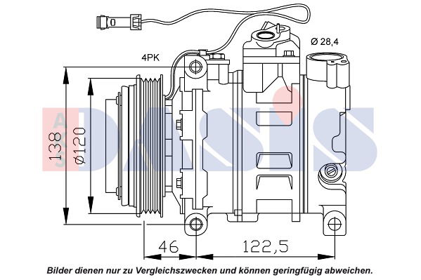 Kompressor, Klimaanlage AKS Dasis 850866N von AKS Dasis