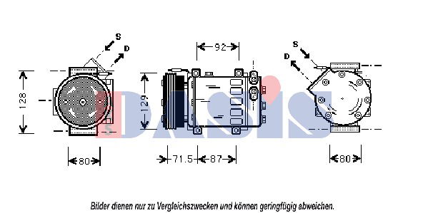 Kompressor, Klimaanlage AKS Dasis 850895N Kompressor, Klimaanlage AKS Dasis 850895N von AKS Dasis