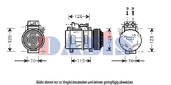 Kompressor, Klimaanlage AKS Dasis 851033N Kompressor, Klimaanlage AKS Dasis 851033N von AKS Dasis