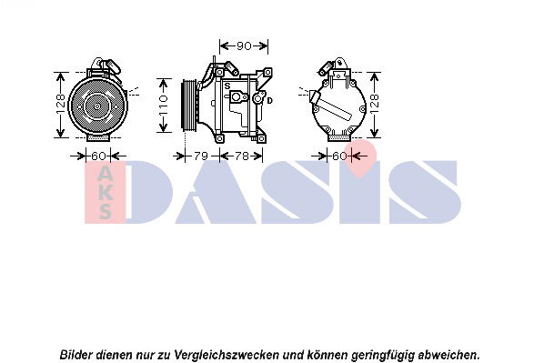 Kompressor, Klimaanlage AKS Dasis 851093N von AKS Dasis