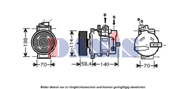 Kompressor, Klimaanlage AKS Dasis 851550N von AKS Dasis