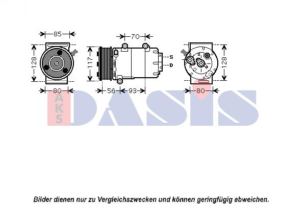 Kompressor, Klimaanlage AKS Dasis 851690N von AKS Dasis