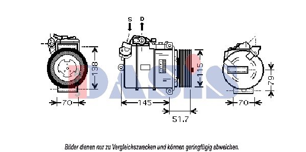 Kompressor, Klimaanlage AKS Dasis 851805N von AKS Dasis