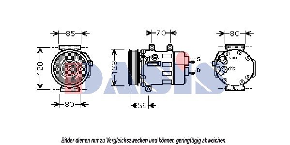 Kompressor, Klimaanlage AKS Dasis 851814N von AKS Dasis