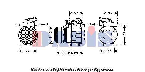 Kompressor, Klimaanlage AKS Dasis 851843N von AKS Dasis