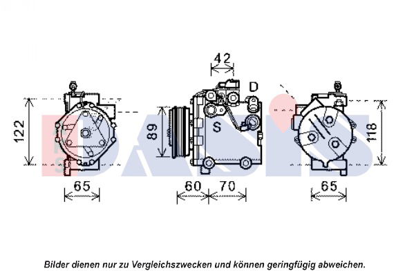 Kompressor, Klimaanlage AKS Dasis 851985N von AKS Dasis