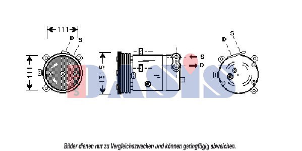 Kompressor, Klimaanlage AKS Dasis 852220N von AKS Dasis