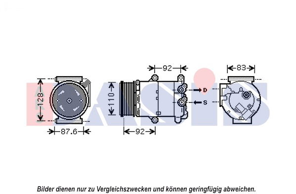 Kompressor, Klimaanlage AKS Dasis 852554N von AKS Dasis