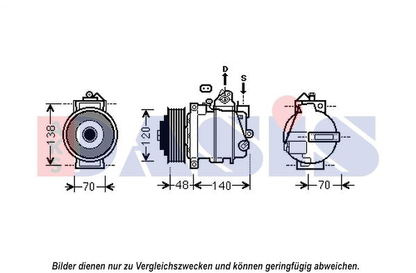 Kompressor, Klimaanlage AKS Dasis 852581N Kompressor, Klimaanlage AKS Dasis 852581N von AKS Dasis