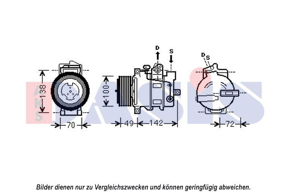 Kompressor, Klimaanlage AKS Dasis 852585N von AKS Dasis