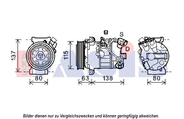 Kompressor, Klimaanlage AKS Dasis 852611N von AKS Dasis