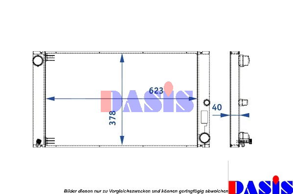 Kühler, Motorkühlung AKS Dasis 051002N von AKS Dasis