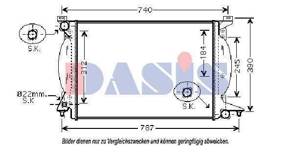 Kühler, Motorkühlung AKS Dasis 480065N von AKS Dasis