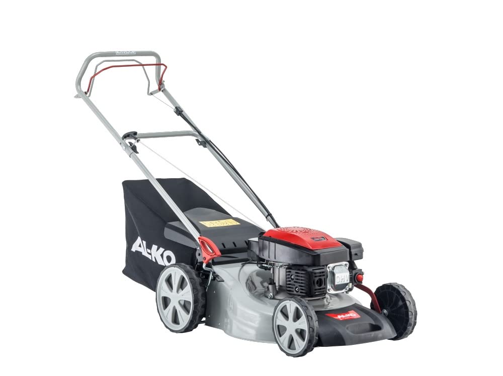 AL-KO Benzin-Rasenmäher Easy 4.60 SP-S (46 cm Schnittbreite, 2.0 kW Motorleistung, zentrale Schnitthöhenverstellung, Robustes Stahlblechgehäuse, mit Hinterrad-Antrieb, für Rasenflächen bis 1400 m²) von AL-KO