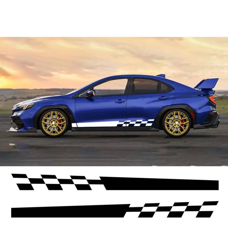 2-teilige Auto-Seitentür-Rock-Aufkleber, für Subaru Impreza WRX STi 22B 1998 1992 JDM Racing Style Vinyl-Film-Aufkleber Autozubehör von ALADDINLUX