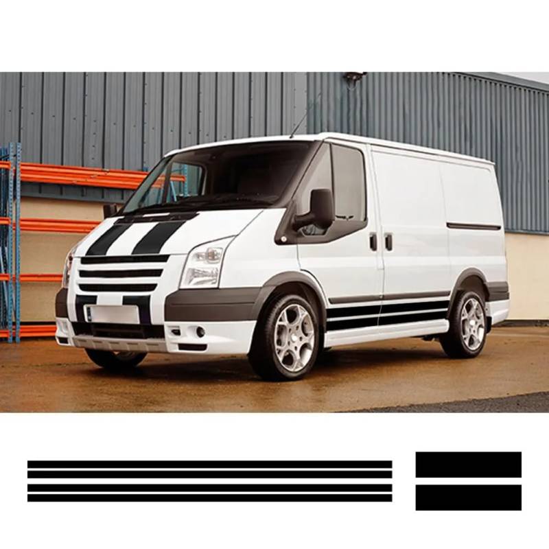 4 Stück/Los Autoaufkleber, für F=ord Transit MK6 MK7 Tuning-Zubehör Schutz Camper Van Sport Graphics Vinyl Hood Motoraufkleber von ALADDINLUX