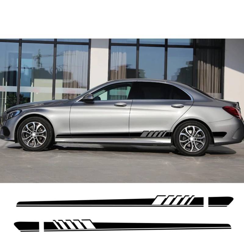 Autoaufkleber Auto Seitenstreifen DIY Aufkleber, Für M=ercedes B=ENZ W205 W204 W203 C Klasse C180 C200 C300 C63 Coupé C43 Autozubehör von ALADDINLUX