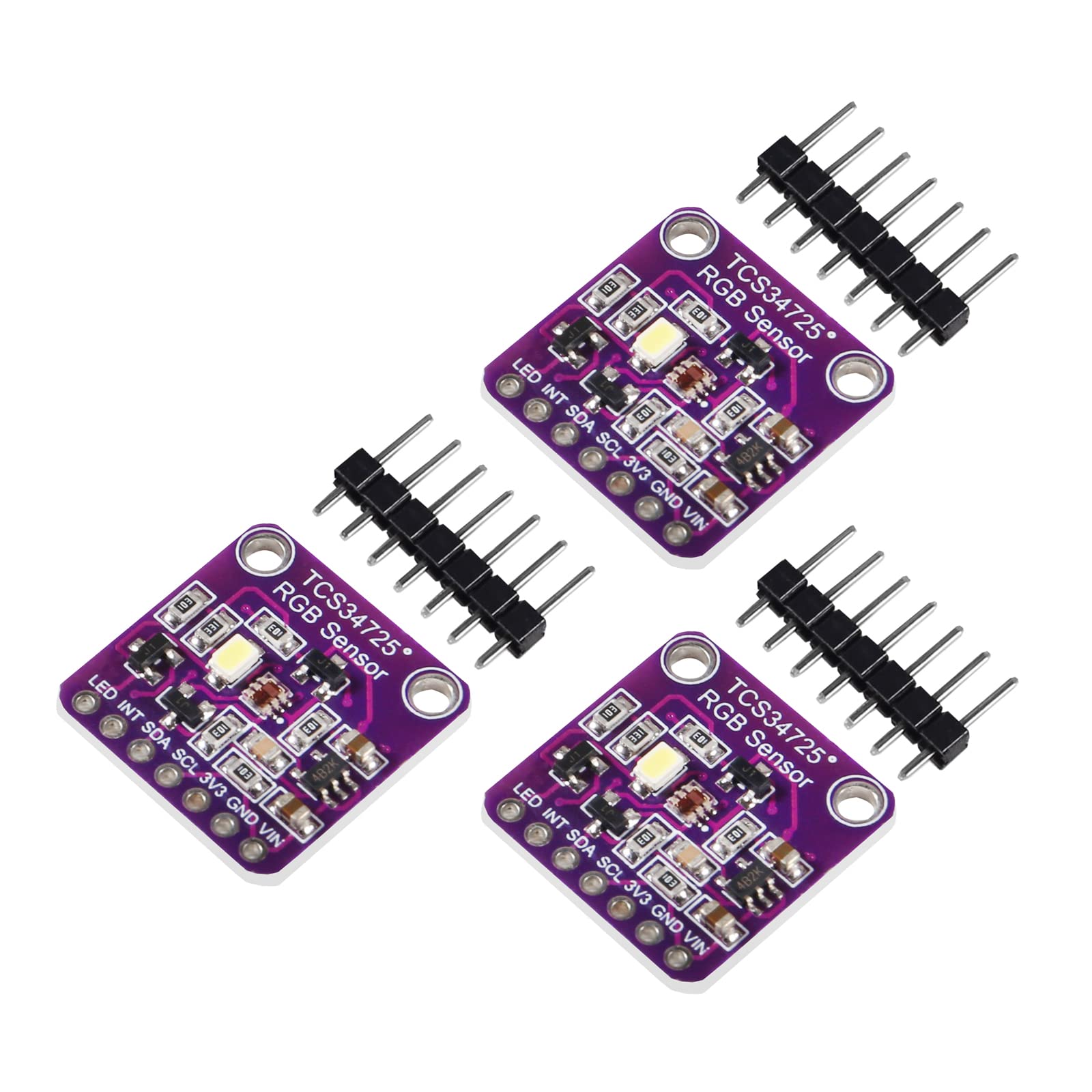 ALAMSCN 3PCS TCS34725 RGB Licht Farbsensor Erkennungsmodul RGB Light Color Sensor Recognition ALAMSCN 3PCS TCS34725 RGB Licht Farbsensor Erkennungsmodul RGB Light Color Sensor Recognition von ALAMSCN