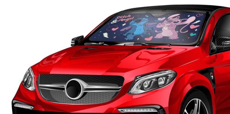 Sonnenschutz für Autos, Maße: 130 x 70 cm, mit UV-Schutz über 97% von ALBRI