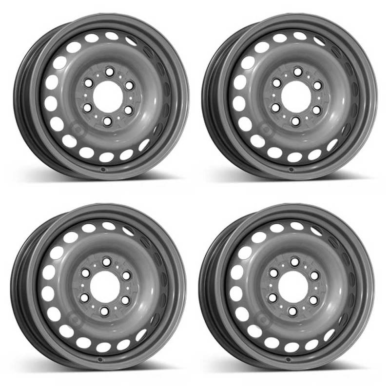 ALCAR 4x Stahlfelgen 6.5Jx16 ET62 6x130, Kompatibel mit Volkswagen Crafter, Schwarz von ALCAR