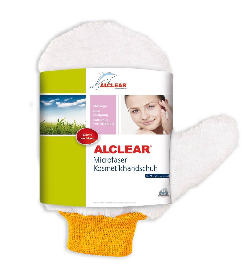 ALCLEAR 200805 Kosmetikhandschuh aus Ultra-Microfaser: wie waschbares Abschminkpad, porentief und hautschonend, umweltfreundlich sanft nur mit Wasser ohne Reiniger Kosmetik Gesichtswasser von ALCLEAR