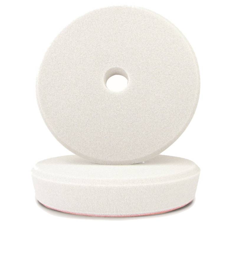 ALCLEAR 50145S Polierpad Auto Polierschwämme, weich für RUPES® Poliermaschine, Durchmesser : 145/128x25 mm, weiß, 2er Set, Polierpad, Polierschwamm f. Autopflege von ALCLEAR