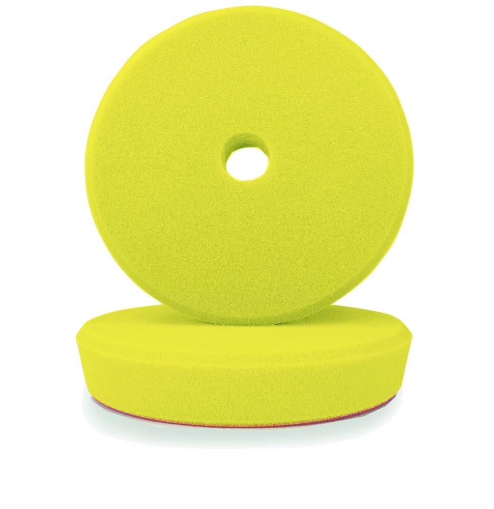 ALCLEAR 50163M Polierpad Auto Polierschwämme Polierschwamm, medium für RUPES Poliermaschine, Durchmesser : 163/150x30 mm, gelb, 2er Set, Polierpad, Polierschaum, Yellow von ALCLEAR