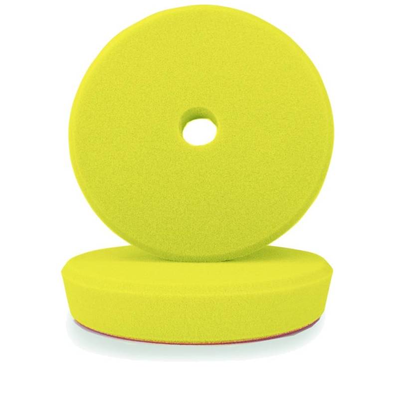 ALCLEAR 50163M Polierpad Auto Polierschwämme Polierschwamm, medium für RUPES Poliermaschine, Durchmesser : 163/150x30 mm, gelb, 2er Set, Polierpad, Polierschaum, Yellow von ALCLEAR