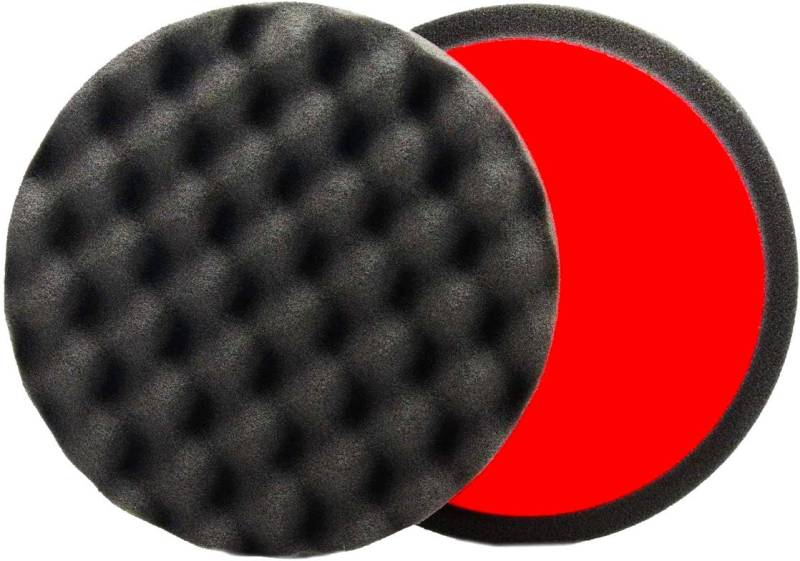 ALCLEAR 5616030F Finishpad gegen Hologramme, 2er Set, Auto Polierschwämme, gewaffelt, Durchmesser: 160x30 mm, anthrazit, Polierpad polieren Pad Schwamm Polierschaum f. Poliermaschine von ALCLEAR