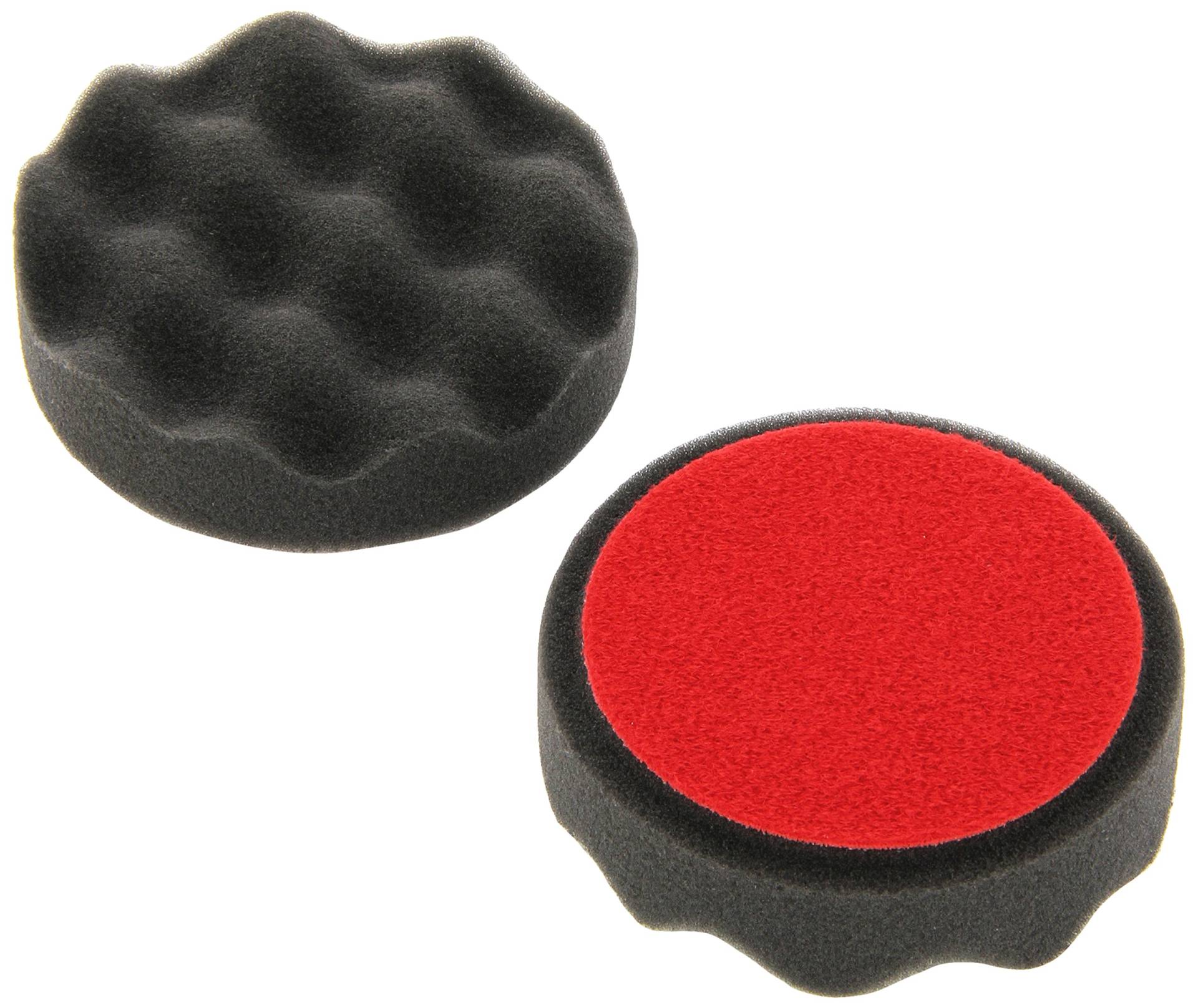 ALCLEAR 568030F Finishpad gegen Hologramme, Auto Polierschwämme, gewaffelt, Durchmesser: 80x25 mm, anthrazit,2er Set, Polierpad polieren Pad Schwamm Autopolitur Polierschwamm f. Poliermaschine von ALCLEAR