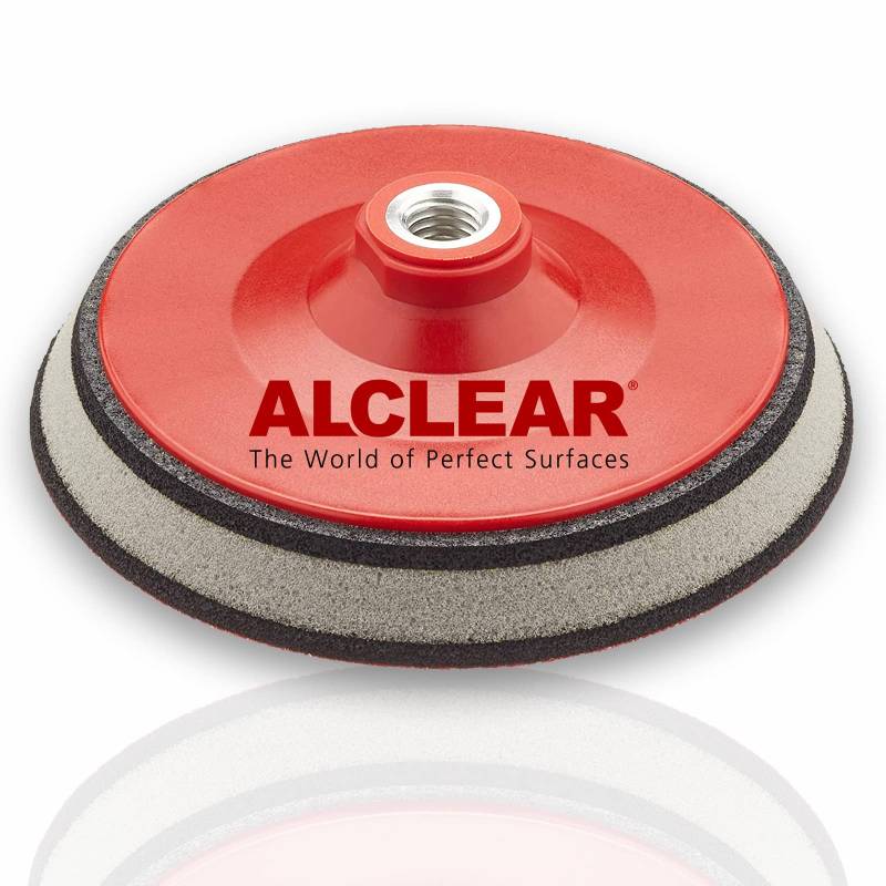 ALCLEAR 60123SW Profi-Stützteller Sandwich, Durchmesser: 123 mm für Autopflege und Autopolitur mit Poliermaschine und Polierschwamm von ALCLEAR