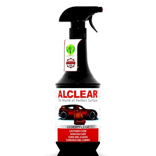 ALCLEAR 721LP Auto Lederpflege, Innenraum Autopflege für Glattleder, auch für Leder Sofa perfekt, 1.000 ml Reiniger mit Sprühkopf, Anwendung mit Mikrofasertuch von ALCLEAR
