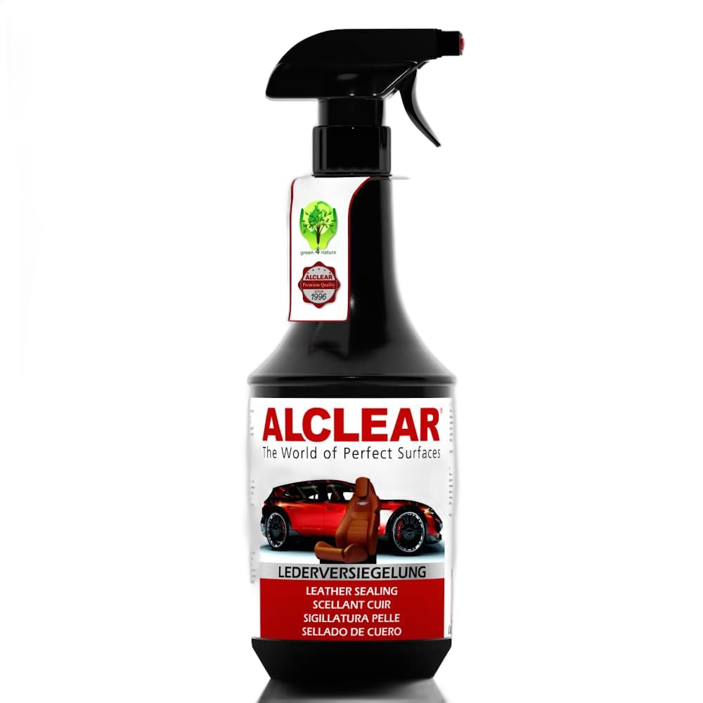 ALCLEAR 721LV Lederversiegelung und Lederpflege für Auto Glattleder, Innenraum Autopflege für Glattleder, auch für Leder Sofa perfekt 1.000 ml Versiegelung mit Sprühkopf von ALCLEAR