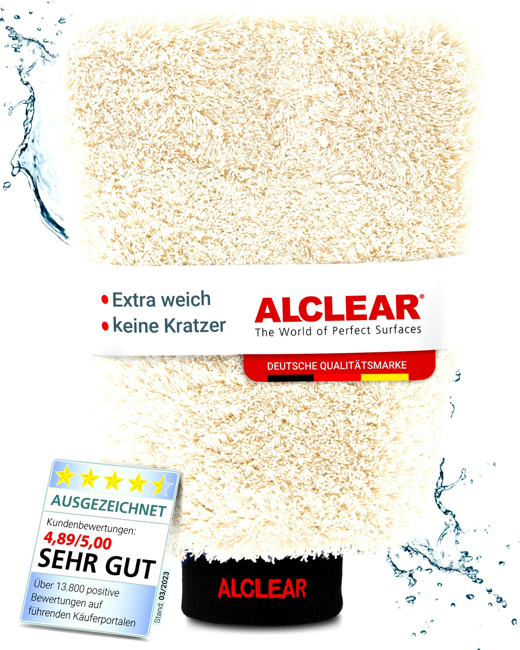 ALCLEAR 950013WH Autowaschhandschuh aus ultraweicher Mikrofaser - saugstark & kratzerfrei - entfernt jeden Schmutz mühelos - Waschhandschuh Auto - Mikrofaser Handschuh - Auto Handschuh ALCLEAR 950013WH Autowaschhandschuh aus ultraweicher Mikrofaser - saugstark & kratzerfrei - entfernt jeden Schmutz mühelos - Waschhandschuh Auto - Mikrofaser Handschuh - Auto Handschuh von ALCLEAR
