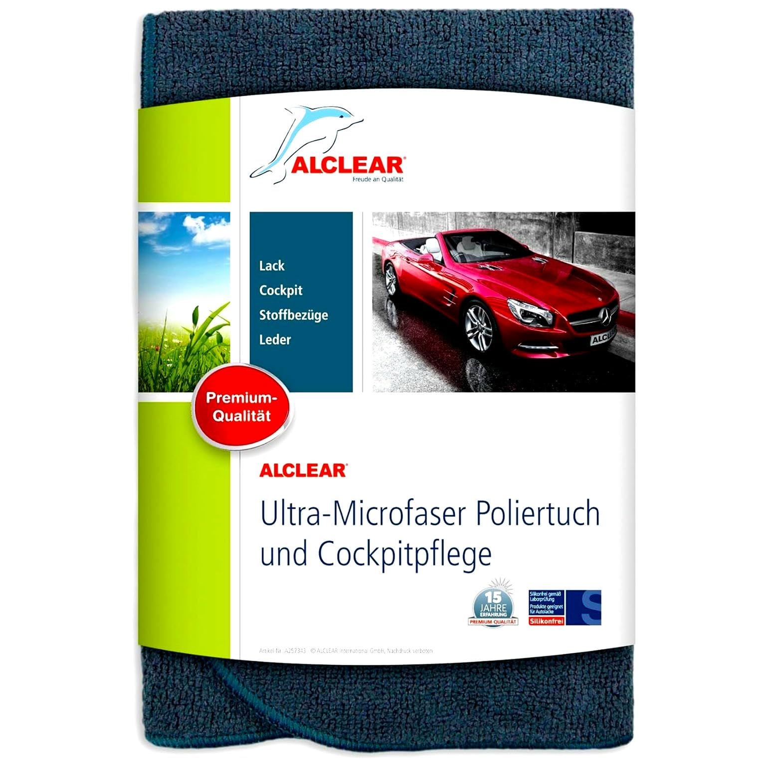 ALCLEAR A257343 Mikrofaser Auto Cockpittuch, 40x40 cm, streifenfreie Cockpitpflege ohne Kratzer, perfekte Innenreinigung, Autopflege und Politur, Farbe: anthrazit ALCLEAR A257343 Mikrofaser Auto Cockpittuch, 40x40 cm, streifenfreie Cockpitpflege ohne Kratzer, perfekte Innenreinigung, Autopflege und Politur, Farbe: anthrazit von ALCLEAR