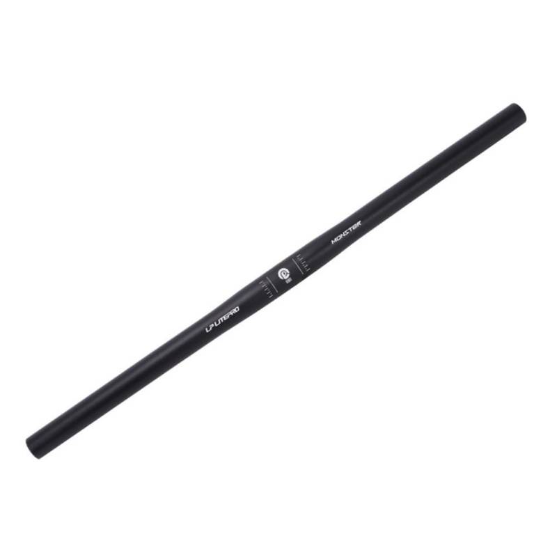 Rennrad Lenker Horizontal Ein-förmige Lenker 25,4 * 580mm Faltrad Gerade Lenker Mountainbike Lenker Aluminiumlegierung Fahrrad Lenker Riser (Schwarz) von ALEFCO