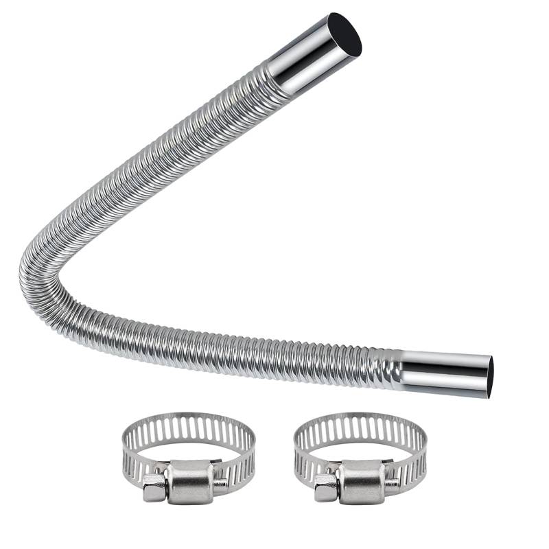 ALI2 Auspuffschlauch für Generator - 50CM Auspuffschlauch Zusatzheizung Auspuff Edelstahl Auspuff Schalldämpfer - Auto Auspuffrohr mit zwei Edelstahlschellen für Dieselheizung von ALI2