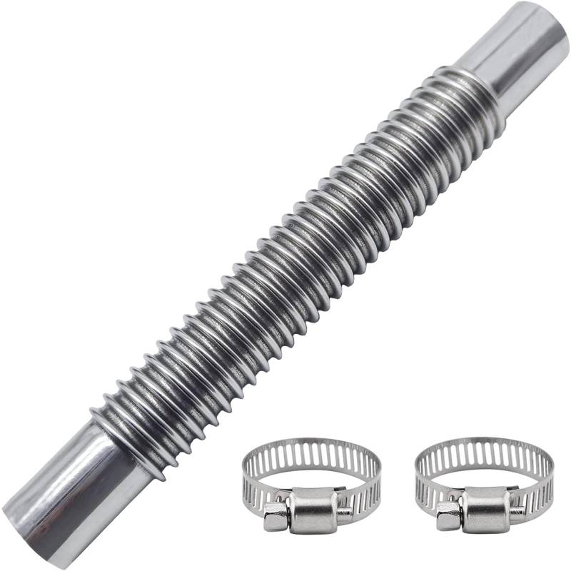 ALI2 Auspuffschlauch für Generator - ALI2 22.5CM Auspuffschlauch Zusatzheizung Auspuff Edelstahl Auspuff Schalldämpfer - Auto Auspuffrohr mit zwei Edelstahlschellen für Dieselheizung von ALI2