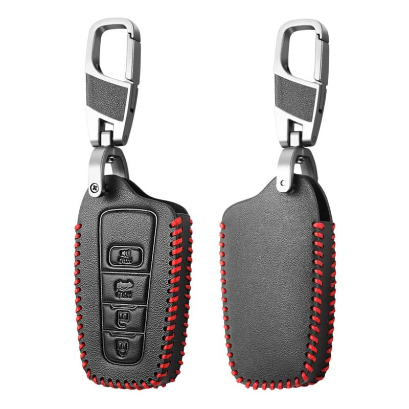 Leder Auto Remote Key Protector Case Cover Shell Schlüsselanhänger Zubehör für Toyota Camry CHR Corolla RAV4 Avalon Land Cruiser Prado Prius von ALIANQ