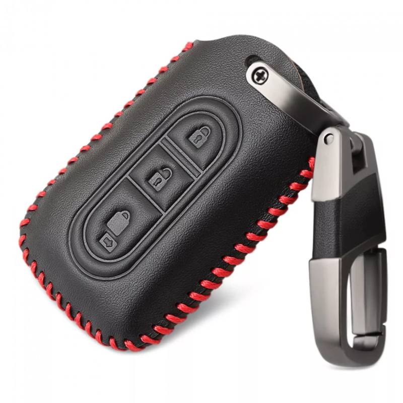 Leder Auto Remote Key Protector Case Cover Shell Schlüsselanhänger für Nissan Qashqai Dualis J10 2017 Micra K12 Juke X-Trail T31 Navara Note Tiida Pathfinder Juke Duke von ALIANQ
