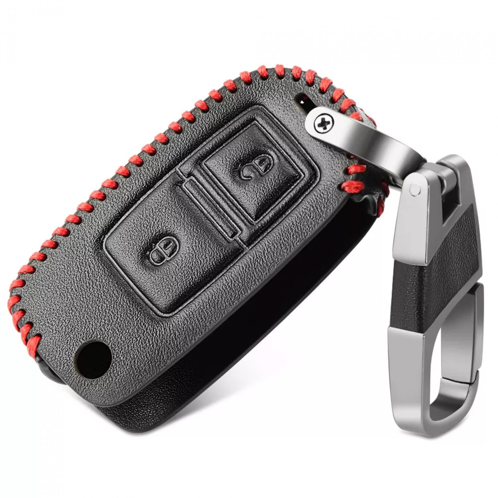 Leder Auto Remote Key Protector Case Cover Shell Schlüsselanhänger für VW Golf 5 7 Bora MK6 7 Jetta Polo Passat B5 B6 B8 für Skoda Octavia A5 Fabia für SEAT Ibiza Leon von ALIANQ