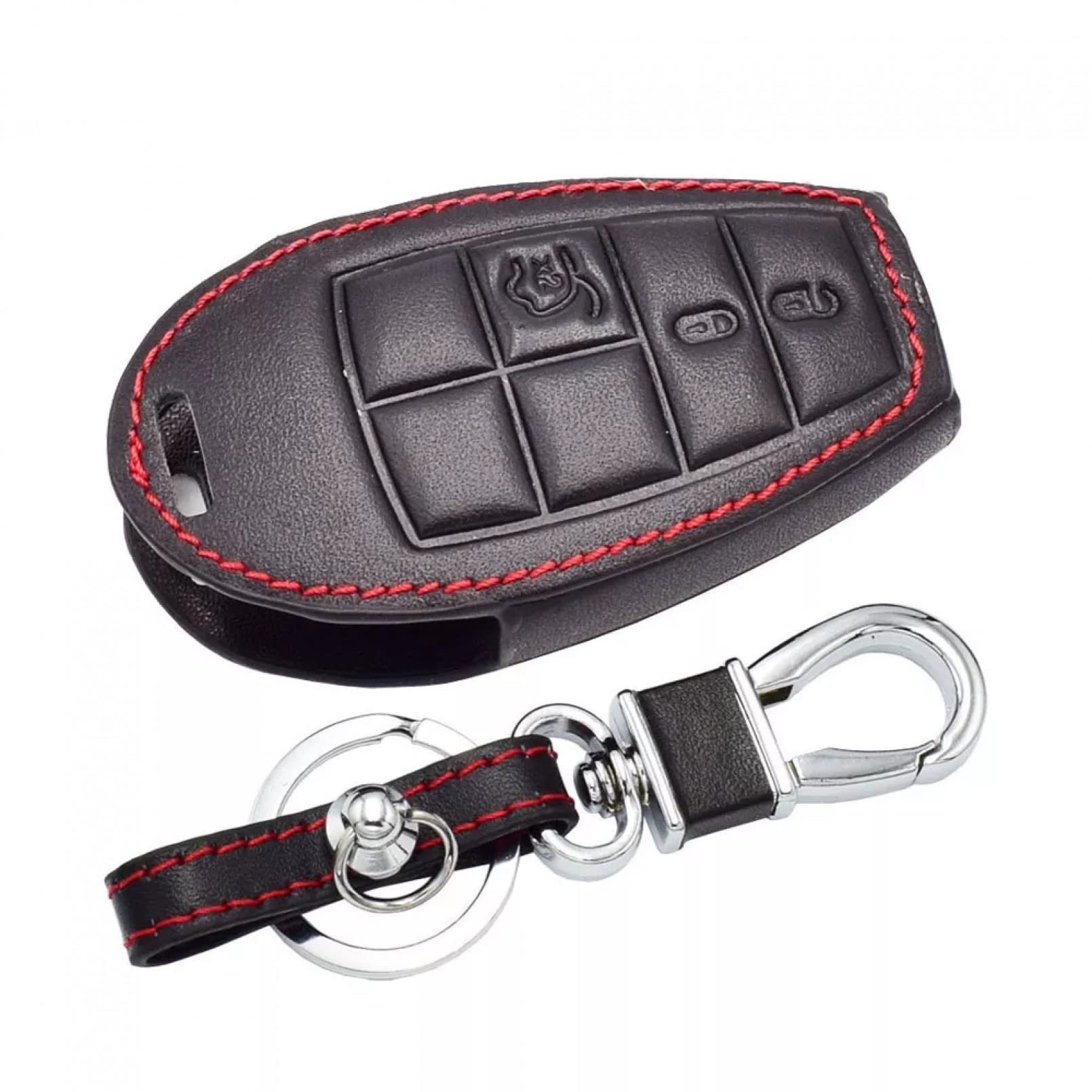 ALIANQ Leder Autoschlüssel Abdeckung Remote Fob Fall für Dodge Challenger Charger Magnum Journey Ram für Jeep Commander Grand Cherokee für Chrysler 300 von ALIANQ