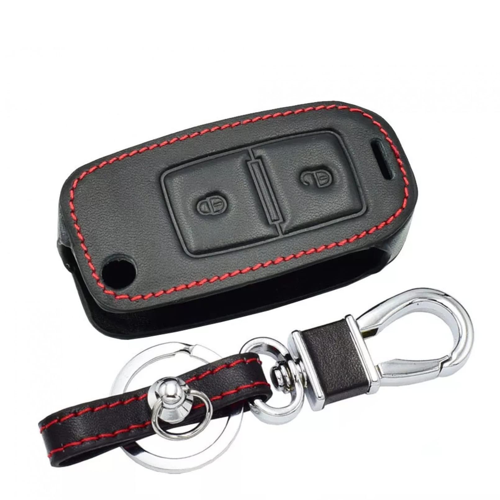 Leder-Autoschlüssel-Fall 2-Tasten-Klapp-Fernbedienungsschutz-Abdeckung Shell Schlüsselanhänger für VW Amarok Golf Mk4 Mk5 Citi Crafter Lupo Transporter für Seat Altea Alhambra Leder-Autoschlüssel-Fall 2-Tasten-Klapp-Fernbedienungsschutz-Abdeckung Shell Schlüsselanhänger für VW Amarok Golf Mk4 Mk5 Citi Crafter Lupo Transporter für Seat Altea Alhambra von ALIANQ