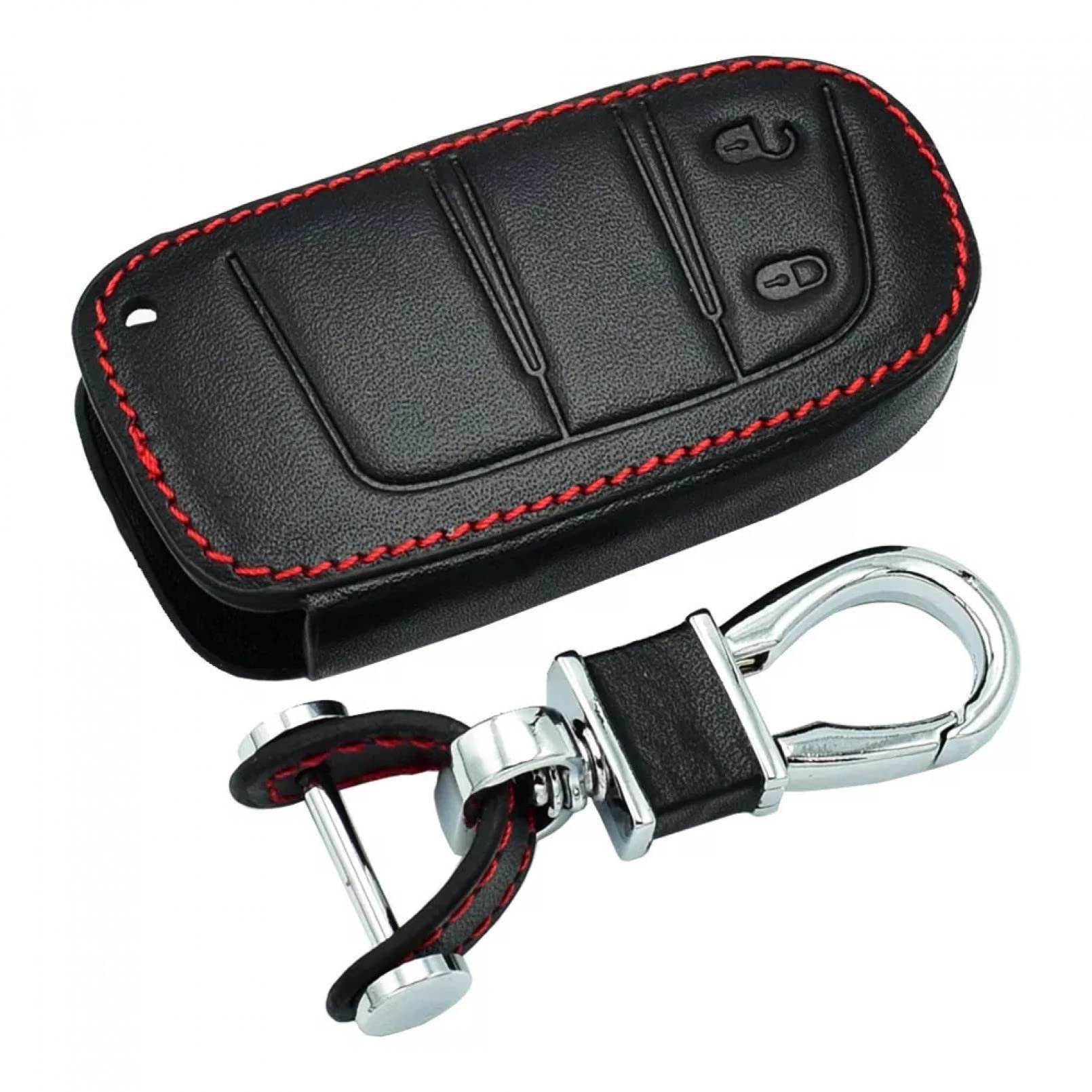 ALIANQ Autoschlüssel Fall 2 Tasten Schlüsselanhänger Smart Fernbedienung Schlüsselanhänger Abdeckung für Dodge Journey für Jeep Cherokee für FIAT Freemont 500L 2016 von ALIANQ