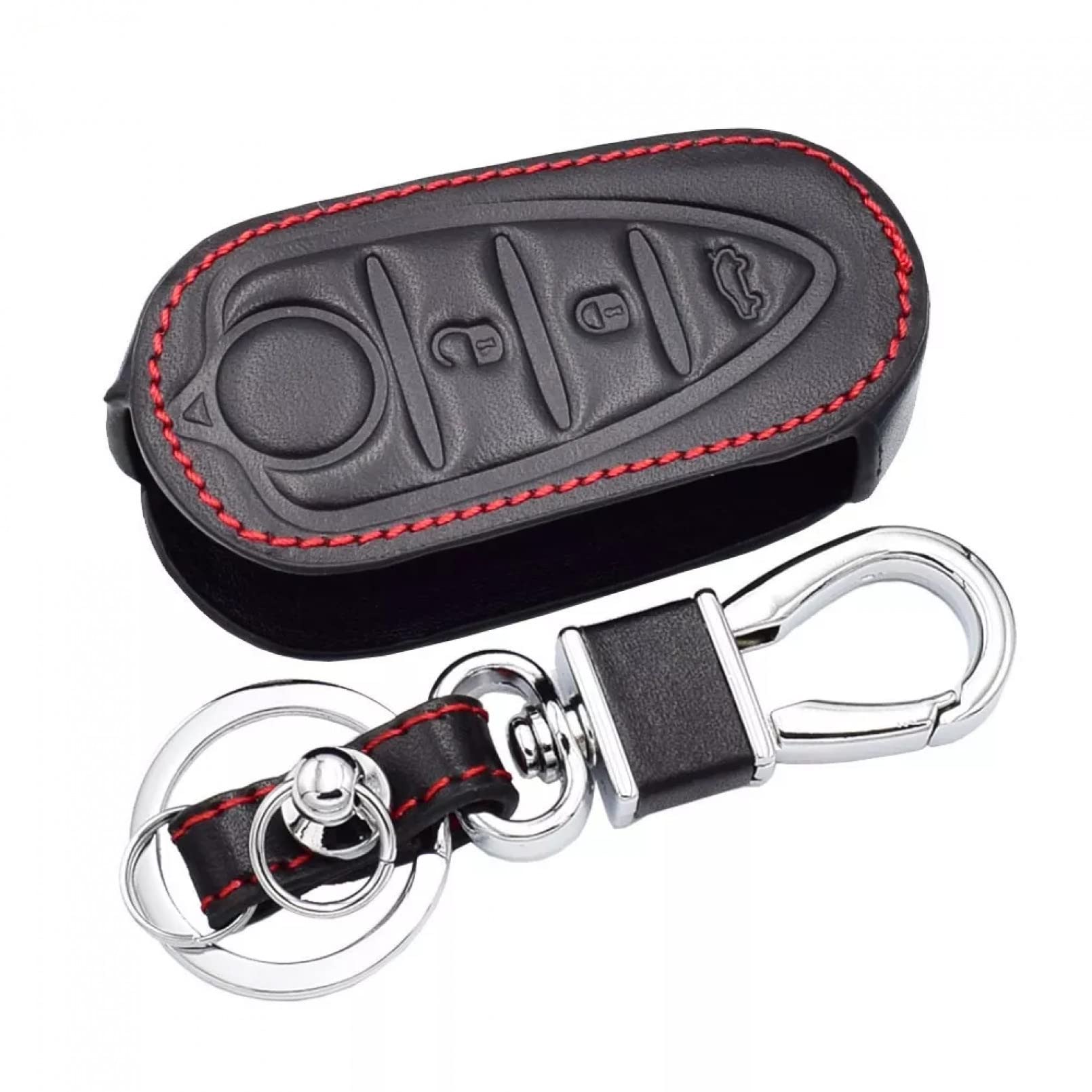 Leder Autoschlüssel Fall 3 Tasten klappbare Fernbedienung Shell Cover Schlüssel Tasche Schlüsselanhänger Auto Zubehör für Alfa Romeo Mito Giulietta 159 GTA von ALIANQ