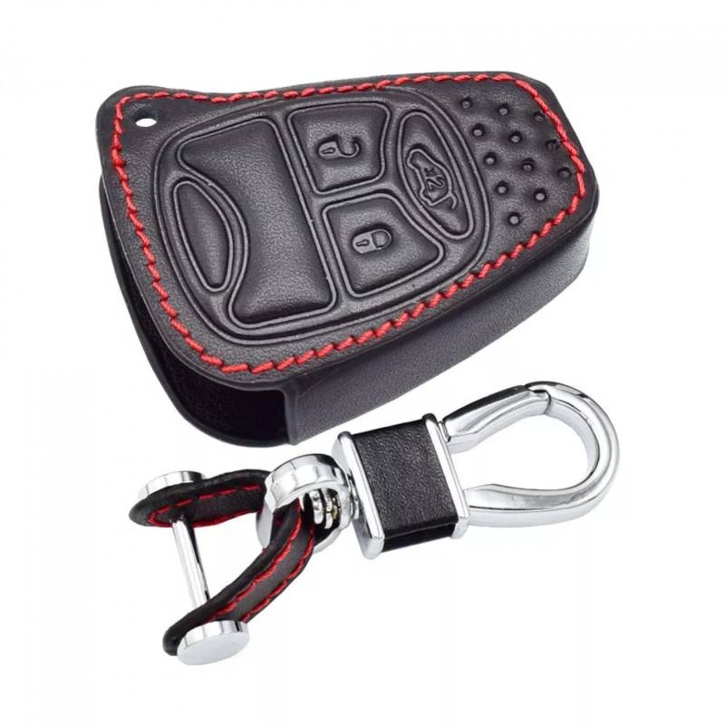 Leder Autoschlüssel Fall Auto Remote Fob Cover Schlüsselanhänger Halter Tasche Auto Zubehör für Jeep Wrangler Grand Cherokee Compass Patriot von ALIANQ