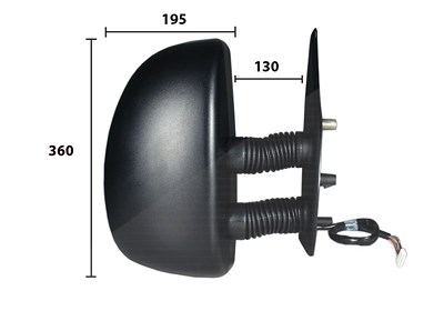 Alkar Außenspiegel rechts (Beifahrerseite) [Hersteller-Nr. 9257961] für Citroën, Fiat, Peugeot von ALKAR