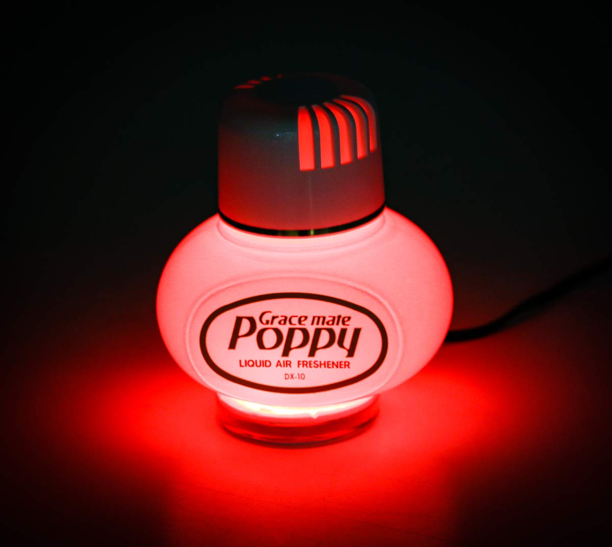 All Ride Lufterfrischer Original Poppy mit roter LED Beleuchtung, Duft Inhalt 150 ml, 24 Volt Anschluss für LKW (Duft Jasmin) von All Ride