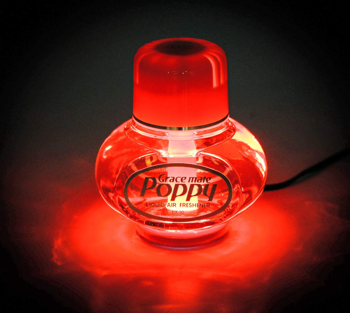 All Ride Lufterfrischer Original Poppy mit roter LED Beleuchtung, Duft Inhalt 150 ml, 24 Volt Anschluss für LKW (Duft Zitrus) von All Ride